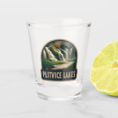 プリトヴィツレイクズナショナルパーククロアチアワーターカラー ショットグラス (正面)