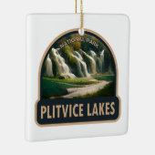 プリトヴィツレイクズナショナルパーククロアチアワーターカラー セラミックオーナメント (右)