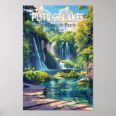 プリトヴィツレイクズナショナルパーククロアチア旅行アート ポスター (正面)