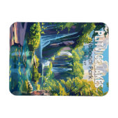 プリトヴィツレイクズナショナルパーククロアチア旅行アート マグネット (横)