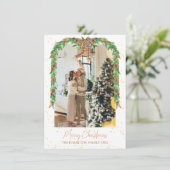 プリドオレンジボウガーランドフォトクリスマス シーズンカード (スタンド正面)