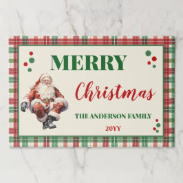 プリドクリスマスサンタ紙ランチョンマット ペーパーパッド