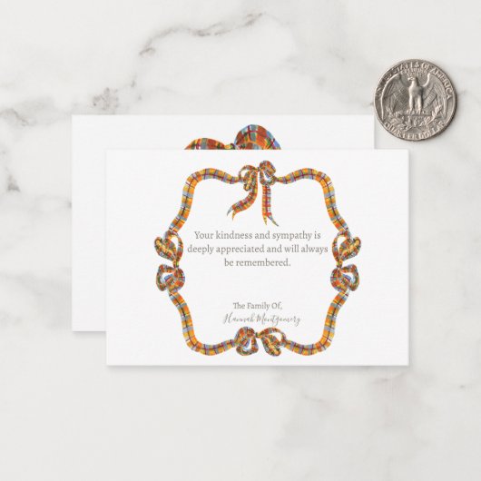 プリドノスタルジック悔やみや弔慰サンキューカード ノートカード (正面/裏面インサイチュ)