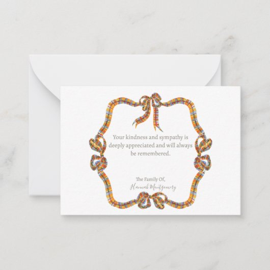 プリドノスタルジック悔やみや弔慰サンキューカード ノートカード (正面)