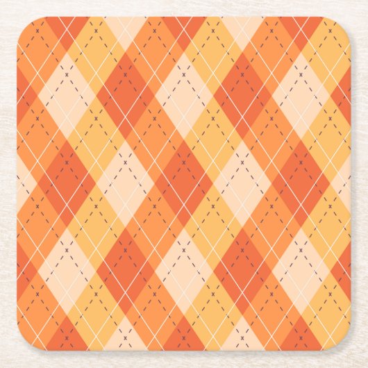 プリドホリデー秋秋サンクスギビングハーベストレア スクエアペーパーコースター (正面)