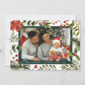 プリドポインセチア植物家族フォトタータンチェック シーズンカード (正面)