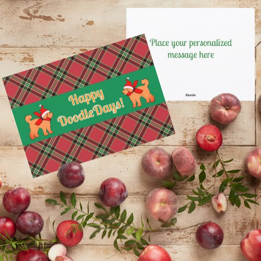 プリドードルゴールデンイエロードッグパーソナライズされた シーズンカード