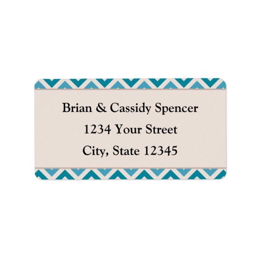 プリプリモダンプリントされた青いクリスマス住所 シール (正面)