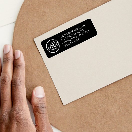 プリプリント差出人住所ラベル – ビジネスロゴ ラベル