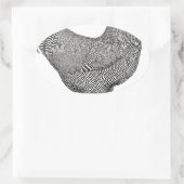 プリマウスロックチキンスケッチ 楕円形シール (バッグ)