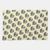 プリマウスロックチキンリースクリスマス キッチンタオル (横)