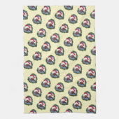 プリマウスロックチキンリースクリスマス キッチンタオル (縦)