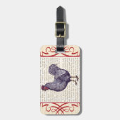 プリマウスロックロスターヴィンテージ家禽農場 ラゲッジタグ (正面縦)