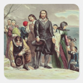 プリマスでの巡礼者の上陸 スクエアシール (正面)