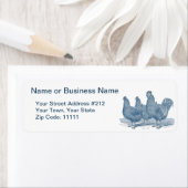 プリマスのロックチキンズアンティークブルールースターヘン ラベル (インサイチュ)