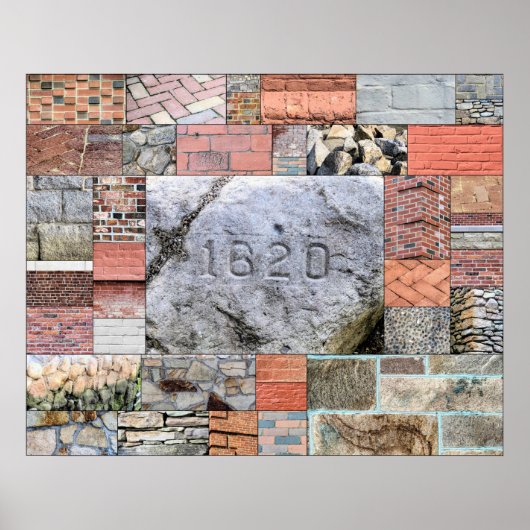 プリマスの岩とレンガのポスター ポスター (正面)