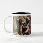 プリマスの巡礼者の着陸 ツートーンマグカップ (左)