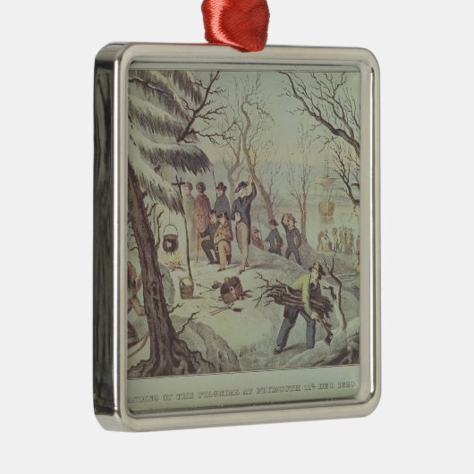 プリマスの巡礼者の着陸 メタルオーナメント (右)