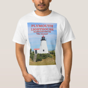 プリマスの灯台、マサチューセッツTシャツ Tシャツ
