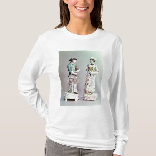 プリマスの磁器の羊飼いおよびshepherdess tシャツ (正面)