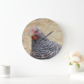 プリマスは石の雌鶏の写真を禁止しました ラージ壁時計 (ホーム)