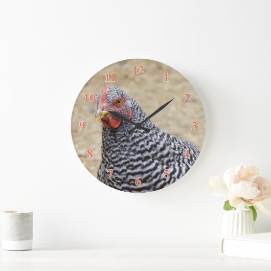 プリマスは石の雌鶏の写真を禁止しました ラージ壁時計 (ホーム)