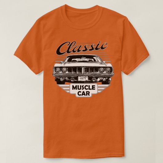 プリマスクラシックヘミクダAmerican Muscle 70s Tシャツ (デザイン正面)