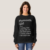 プリマス女子ウィスコンシンおもしろいシティホームルーツ スウェットシャツ (正面フル)