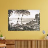 プリマス波止場山Edgecombeから'Cooke's キャンバスプリント (インサイチュ (リビング))