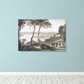 プリマス波止場山Edgecombeから'Cooke's キャンバスプリント (インサイチュ (ウッドフロア))