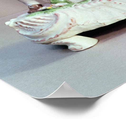 プリマス磁器の羊飼いと羊飼い女性 ポスター (角)