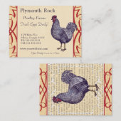 プリマス誇りを持ったロックロースターニークファーム 名刺 (正面/裏面)