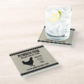 プリマス食べ物を与え ガラスコースター (アングル)