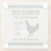 プリマス食べ物を与え ガラスコースター (裏面)