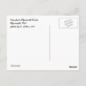 プリマス馬。，プリマス・ロックからの眺め ポストカード (裏面)