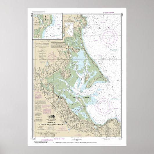 プリマス、キングストン、デュックスベリーの港 ポスター (正面)