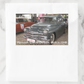 プリマス・スペシャルデラックス。1949年 長方形シール (バッグ)