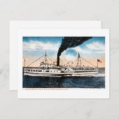 プリマス ボート - 蒸気船サウス ショア ポストカード (正面/裏面)