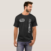 プリマス・ミネソタ763エリアコードヴィンテージレトロ Tシャツ (正面フル)