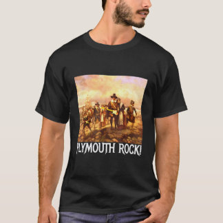 プリマス・ロック 感謝祭 ピルグリムファーザーズ ロッキングギター Tシャツ