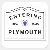 プリマスMaの町に入ること スクエアシール (正面)