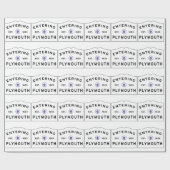 プリマスMAの町の看板へようこそ ラッピングペーパー (フラット)