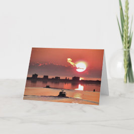 プリマスMA港上の日の出 カード