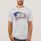 プリマスMA 400th記念日 Tシャツ (正面)