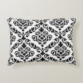 プリマダマスク2ウェイLg Ptnブラック&ホワイト アクセントクッション (正面)
