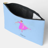 プリマバレリナダンサーピンクドレパーソナライズされたス アクセサリーポーチ (見開き)