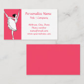 プリマバレリーナダンサーまたはバレエダンスクラス 名刺 (正面/裏面)