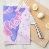 プリマバレリーナヒッポ – 名前を追加/文字 キッチンタオル (四つ折り)