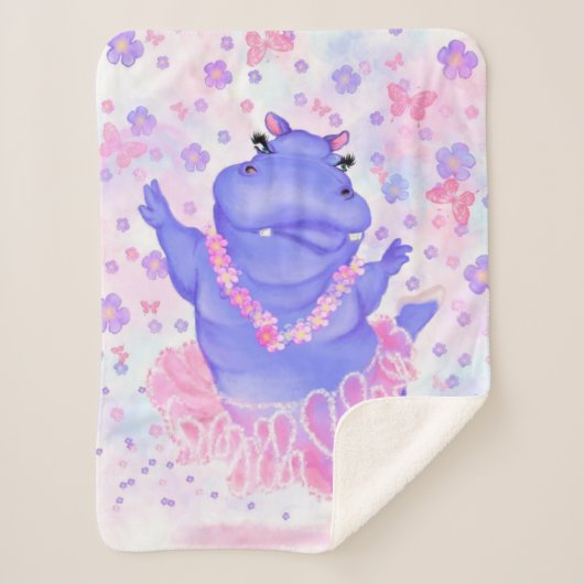 プリマバレリーナヒッポ – Happy Dancer シェルパブランケット (正面)