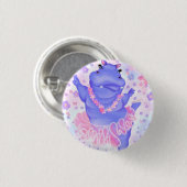 プリマバレリーナヒッポ – Happy Dancer 缶バッジ (正面&裏面)